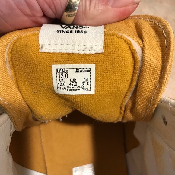 Vans Sk8-Hi White Yellow Shoes - Picture 10 of 10